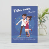 Vater-Tochter-Tanz Einladung (Stehend Vorderseite)