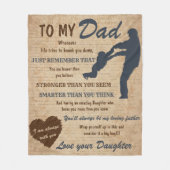 Vater Tochter Vater Tag Retro Vintag Fleecedecke (Vorderseite)