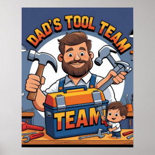 Vater-Tool-Team Vatertag-Poster drucken Poster