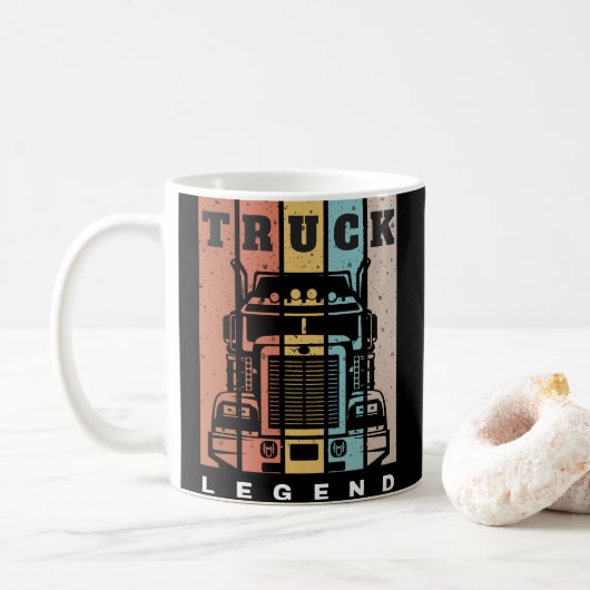 Vater Trucker Legend Truck Kaffeetasse (Mit Donut)