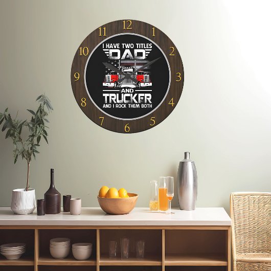 Vater Trucker "Rock Thies Beide Große Wanduhr