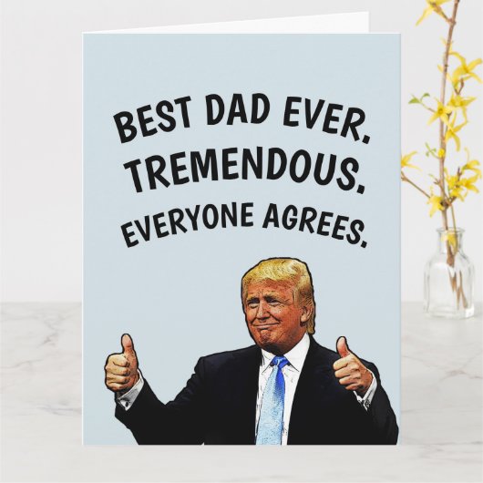 VATER TRUMP BIRTHDAY CARD KARTE (Gelbe Blume)