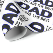 Vater Tyografie PrintGlossy Wrapping Paper, 30" x Geschenkpapier (Rolleneckpunkt)