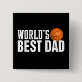 Vater Typografie-Basketball-Button der Welt Button (Vorderseite)