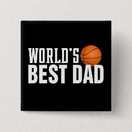 Vater Typografie-Basketball-Button der Welt Button