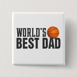 Vater Typografie-Basketball-Button der Welt Button