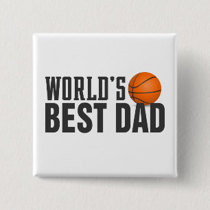 Vater Typografie-Basketball-Button der Welt Button