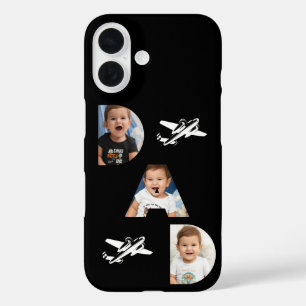 VATER Typografie, Foto Geschenke, schwarz, Minimal iPhone 16 Hülle