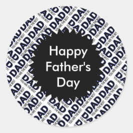 Vater Typografie Klassischer Rundsticker, Matte Runder Aufkleber