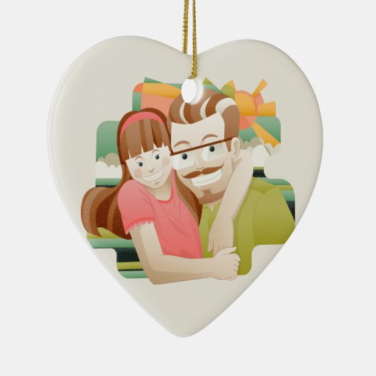 Vater u. Tochter Keramikornament (Rechts)