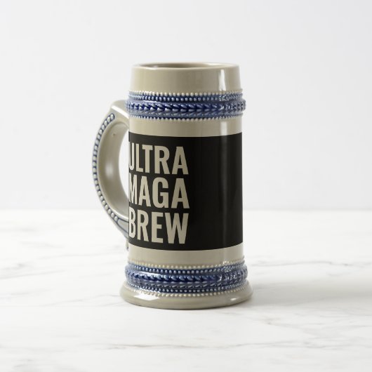 VATER ULTRA MAGA TRUMP BREW BIERSTEIN BIERGLAS (Vorderseite Links)