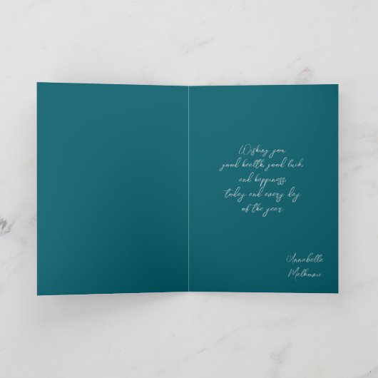 Vater umarmt Kinderrotes Faltblatt Karte (Innenseite)