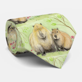 Vater und Baby Capybara Neck Tie Krawatte