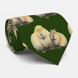 Vater und Baby Capybara Neck Tie Krawatte