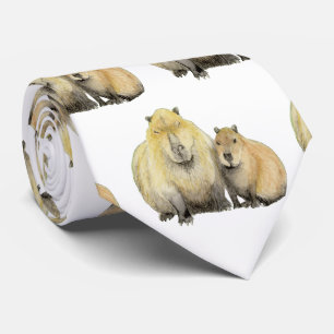 Vater und Baby Capybara Neck Tie Krawatte