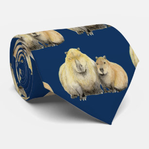 Vater und Baby Capybara Neck Tie Krawatte