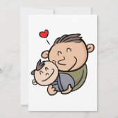 Vater und Baby Einladung (Vorderseite)