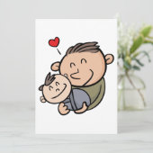 Vater und Baby Einladung (Stehend Vorderseite)