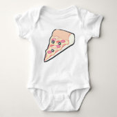 Vater und Baby Funny Pizza Pie and Slice Baby Strampler (Vorderseite)
