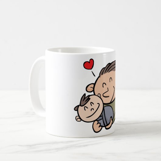 Vater und Baby Kaffeetasse (Vorderseite Links)
