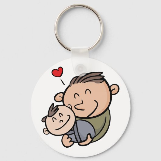 Vater und Baby Schlüsselanhänger (Vorderseite)