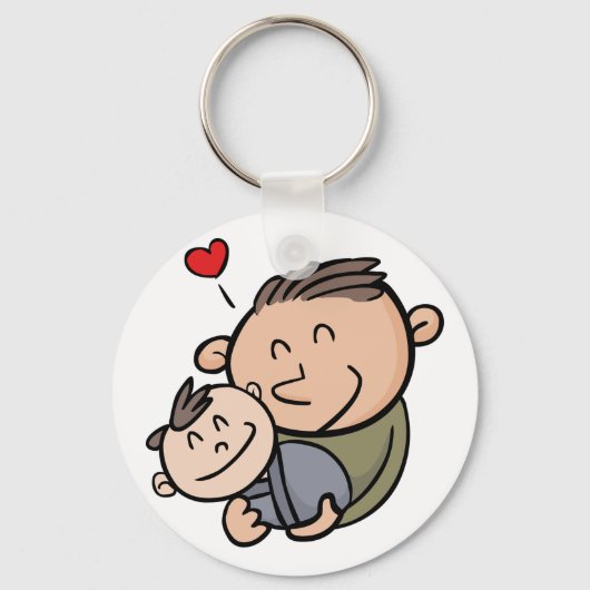 Vater und Baby Schlüsselanhänger (Rückseite)