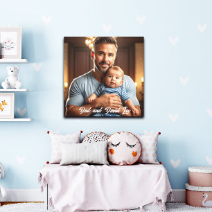 Vater und Baby Sweet 1 Foto kundenspezifisch Poster