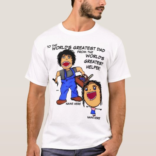 Vater und Cartoon T-Shirt (Vorderseite)