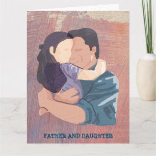 VATER UND DAUGHTER HUG CARD KARTE