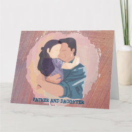 VATER UND DAUGHTER HUG CARD KARTE