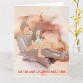 VATER UND DAUGHTER LESENKARTE KARTE (Gelbe Blume)