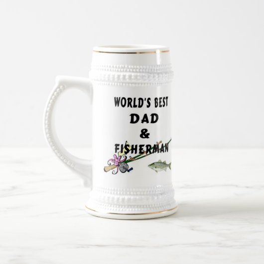 Vater und Fischer Bierglas (Links)