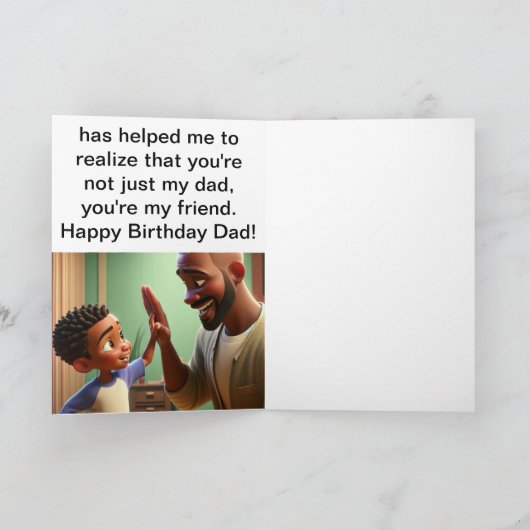 Vater und Freund Feiertagskarte (Innenseite)