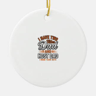 Vater und Gastvater Vintage Gravur Zitat Design_1 Keramik Ornament
