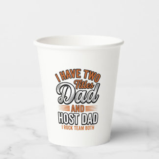 Vater und Gastvater Vintage Gravur Zitat Design_1 Pappbecher