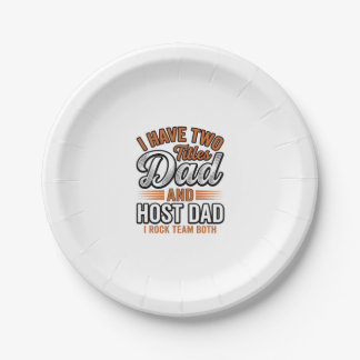 Vater und Gastvater Vintage Gravur Zitat Design_1 Pappteller
