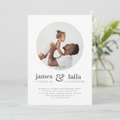 Vater und Kind - Foto Gemeinsamer Geburtstag Einladung (Stehend Vorderseite)