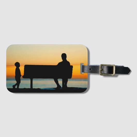 Vater und Kind Gepäckanhänger (Vorderseite (Horizontal))