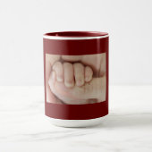Vater und Kind Hand in Hand Tasse (Zentrum)