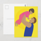 Vater und Kind Postkarte (Vorne/Hinten)