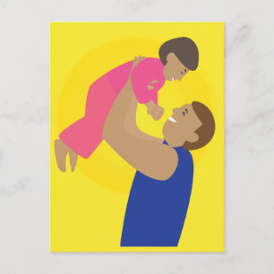 Vater und Kind Postkarte
