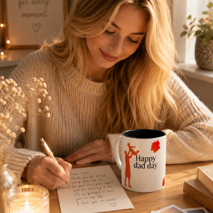 Vater und Kind Silhouette Tasse - Erster Vater
