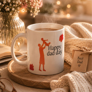 Vater und Kind Silhouette Tasse - Erster Vater