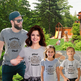 Vater und Kinder Pancake Koch T-Shirt