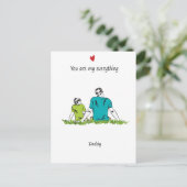 Vater und Kleinkind, Geschenkidee Postkarte (Stehend Vorderseite)