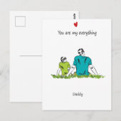Vater und Kleinkind, Geschenkidee Postkarte (Vorne/Hinten)