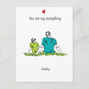 Vater und Kleinkind, Geschenkidee Postkarte
