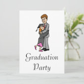 Vater- und Mädchenabschluss Einladung (Stehend Vorderseite)