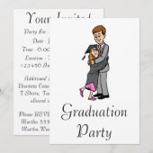 Vater- und Mädchenabschluss Einladung (Vorne/Hinten)