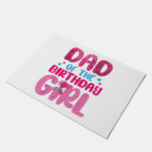 Vater und Mama Geburtstagskinderfamilie Matching Fußmatte (Schrägansicht)